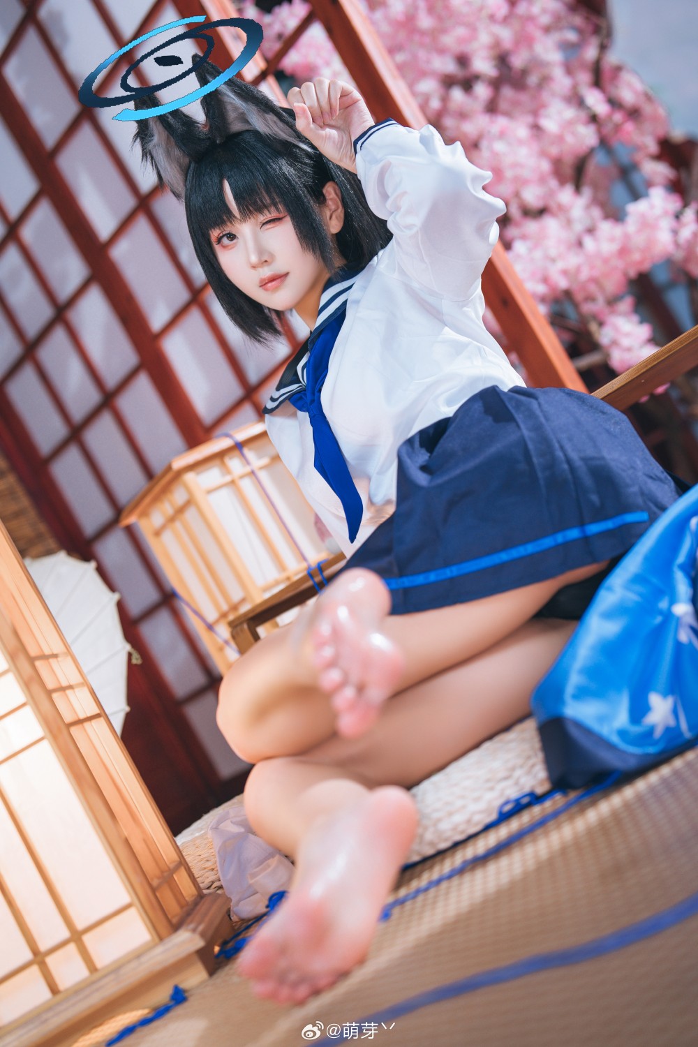 cosplay 人类的本质是树 小猫 海水和一些心碎 碧蓝档案 桐生桔梗@萌芽丷