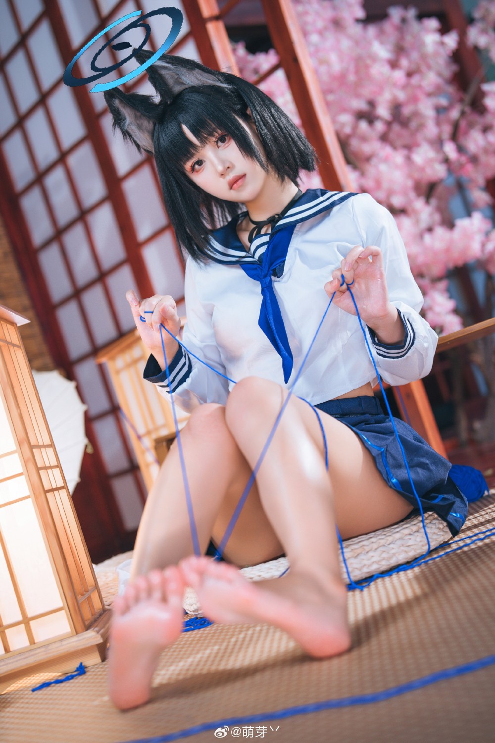 cosplay 人类的本质是树 小猫 海水和一些心碎 碧蓝档案 桐生桔梗@萌芽丷