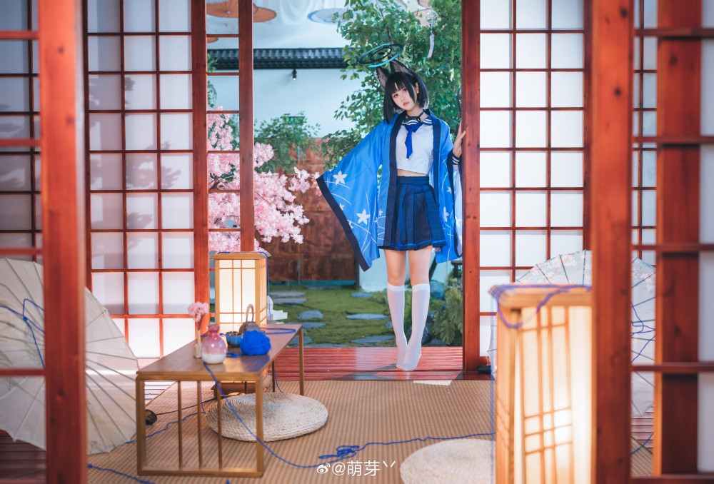 cosplay 人类的本质是树 小猫 海水和一些心碎 碧蓝档案 桐生桔梗@萌芽丷