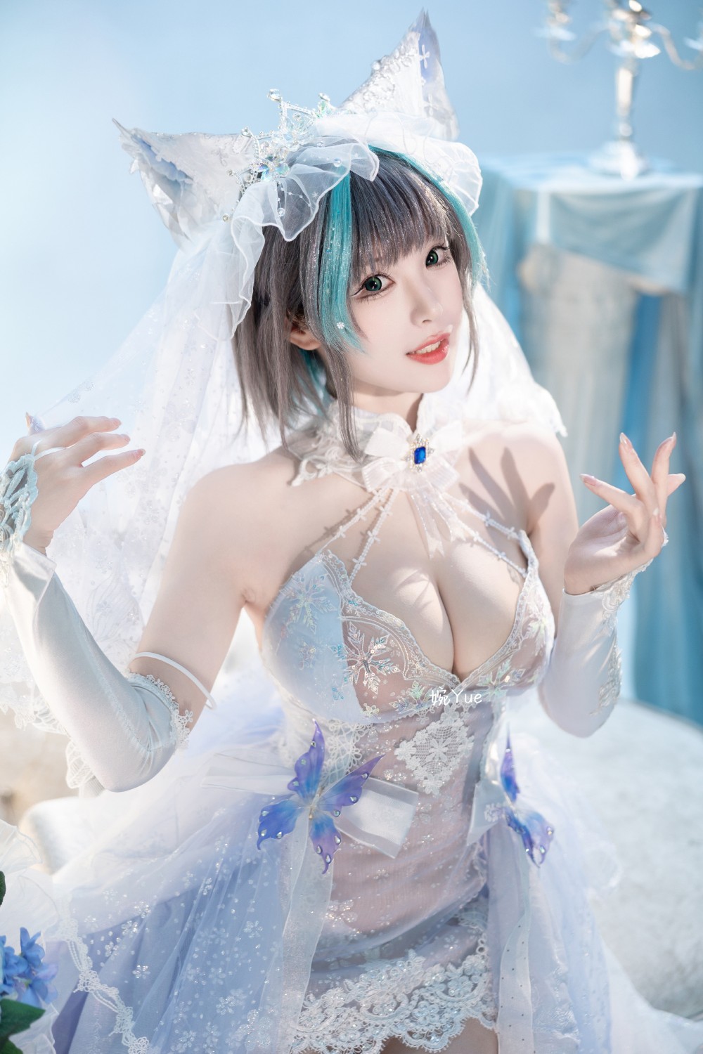cosplay 碧蓝航线 纯白誓约 花嫁Ver.@-婉Yue-目标减到99斤-MOON酱